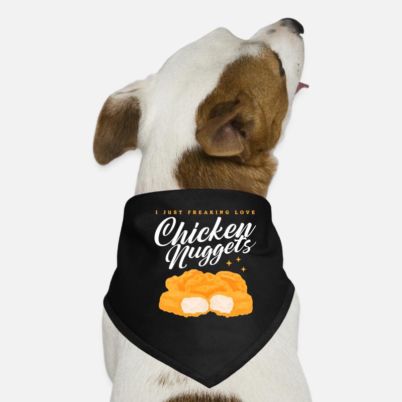 Pépites de poulet Restauration rapide | Cadeau Chicken Nuggets Bandana pour chien