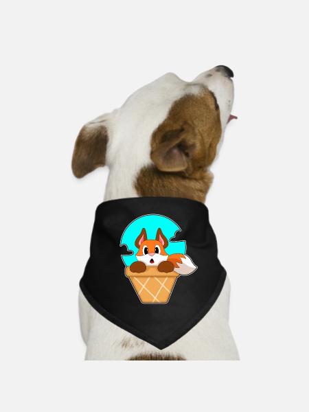 Cône de glace Fuchs - Bandana pour chien - noir - Devant