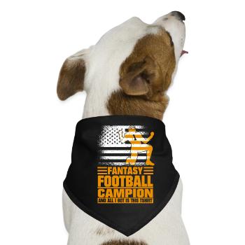 Fantasy Football Champ Champion Fantasy Football - Hunde-Bandana - Schwarz - Vorne