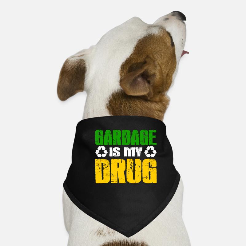 Garbage Is My Drug Garbage Man Retro Gift idea Hunde-Bandana