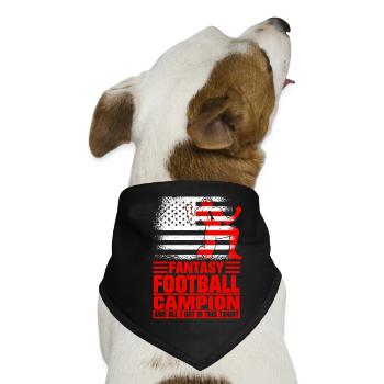 Fantasy Football Champ Champion Fantasy Football - Hunde-Bandana - Schwarz - Vorne