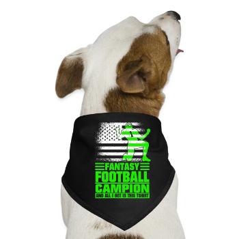 Fantasy Football Champ Champion Fantasy Football - Hunde-Bandana - Schwarz - Vorne