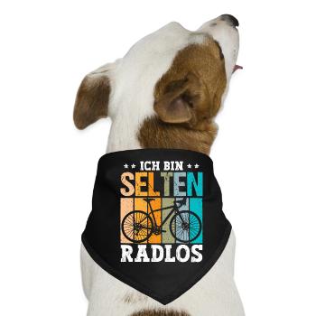 Ich bin selten Radlos - Hunde-Bandana - Schwarz - Vorne