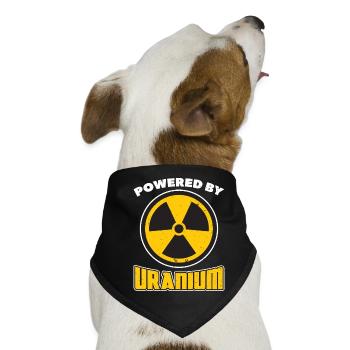 Powered By Uranium - Nuclear Engineering - Hunde-Bandana - Schwarz - Vorne