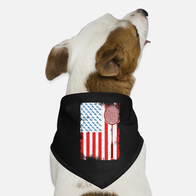 4 juillet Badminton Bandana pour chien