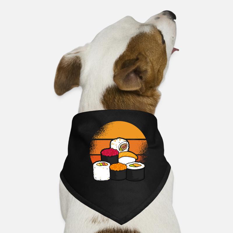 Sushi Ästhetische Retro sonne Hunde-Bandana