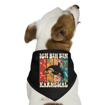 Ich Bin ein Karnewal Karneval Fasching - Hunde-Bandana - Schwarz - Vorne