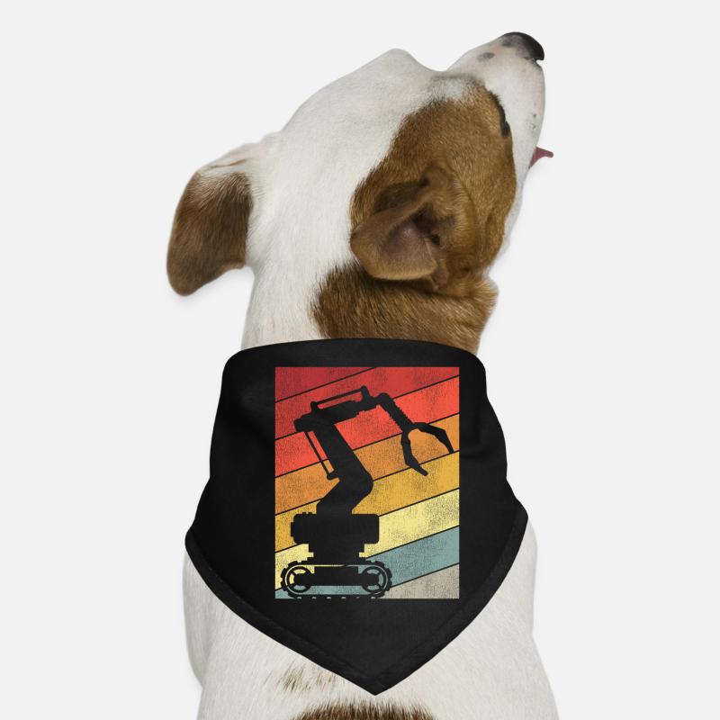 Robot Robotics Engineer Retro Hunde-Bandana