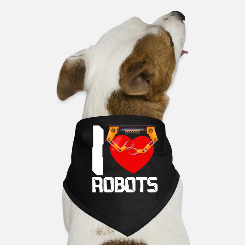 Robot Robotics Engineer Heart I Dog Bandana