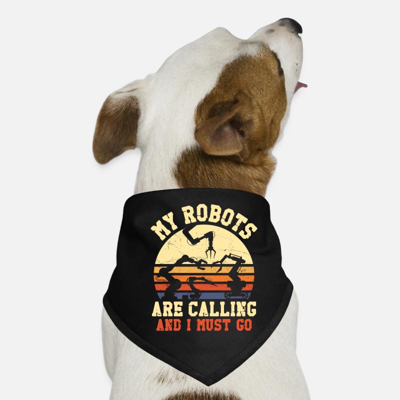 Robot Robotics Engineer Retro Hunde-Bandana