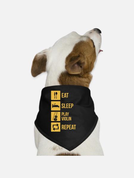 Violin Violinist Violinist - Dog Bandana - black - Front