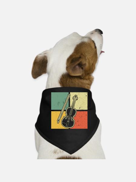 Violin Violinist Violinist - Dog Bandana - black - Front