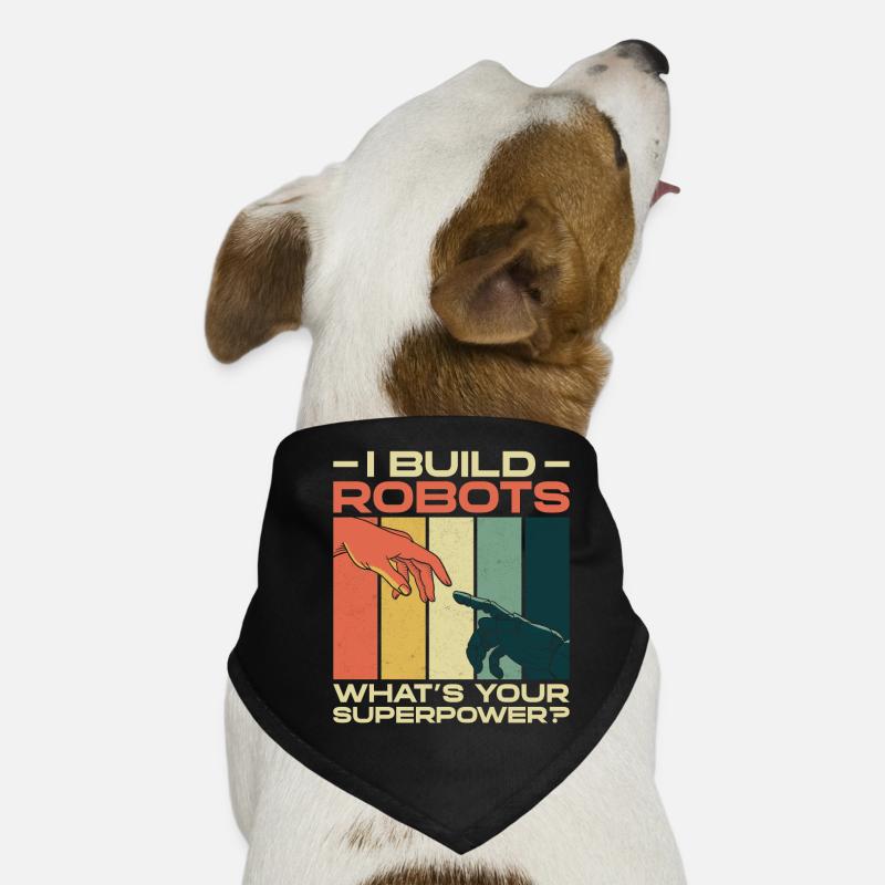 Robot Robotics Engineer Retro Hunde-Bandana