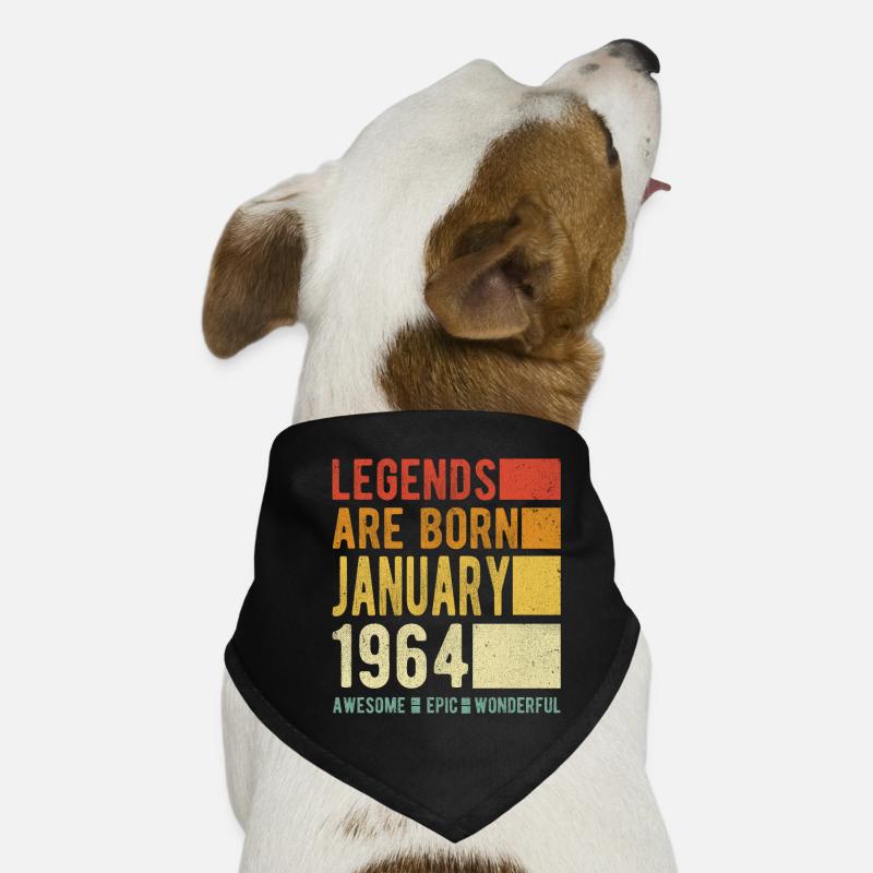 Geburtstag Januar 1964 Hunde-Bandana