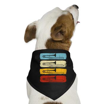 Trompete Blasmusik - Hunde-Bandana - Schwarz - Vorne