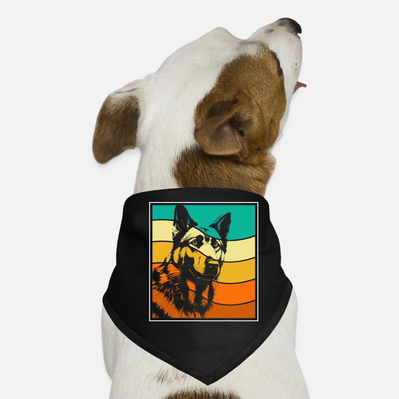 Deutscher Schäferhund - Hunde-Bandana - Schwarz