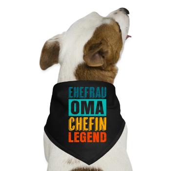 Oma Ehefrau und Chefin Muttertag super Oma - Hunde-Bandana - Schwarz - Vorne