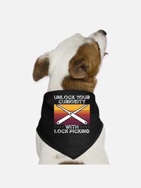 Schalte Deine Neugierde Beim Lockpicking - Hunde-Bandana - Schwarz - Vorne