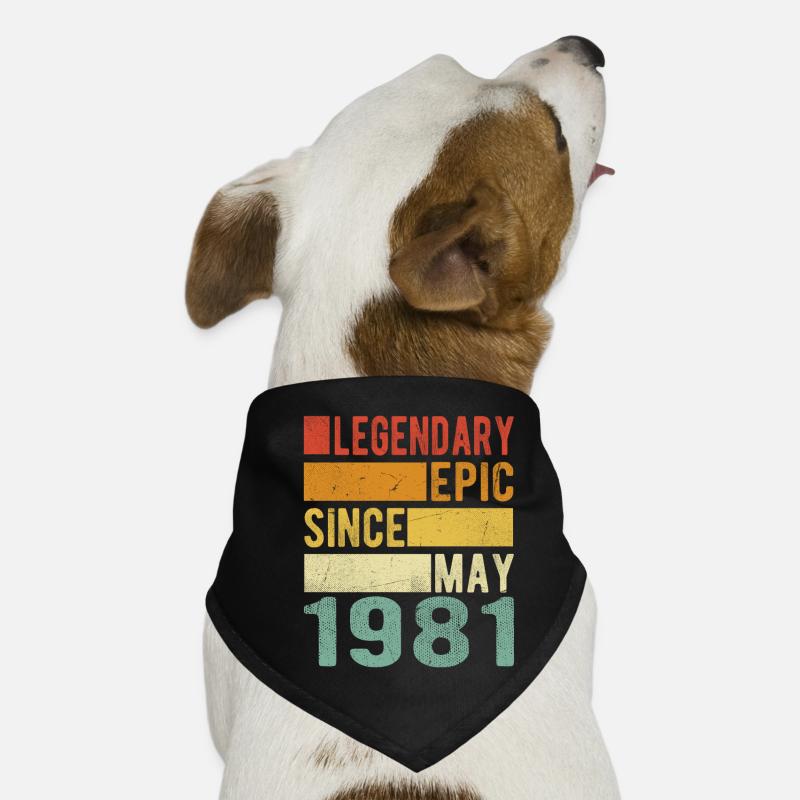 Geburtstag Mai 1981 Legendär Episch Hunde-Bandana