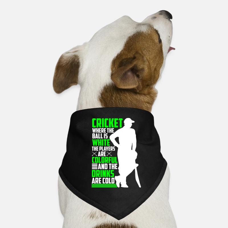 Cricket où la balle est blanche Bandana pour chien