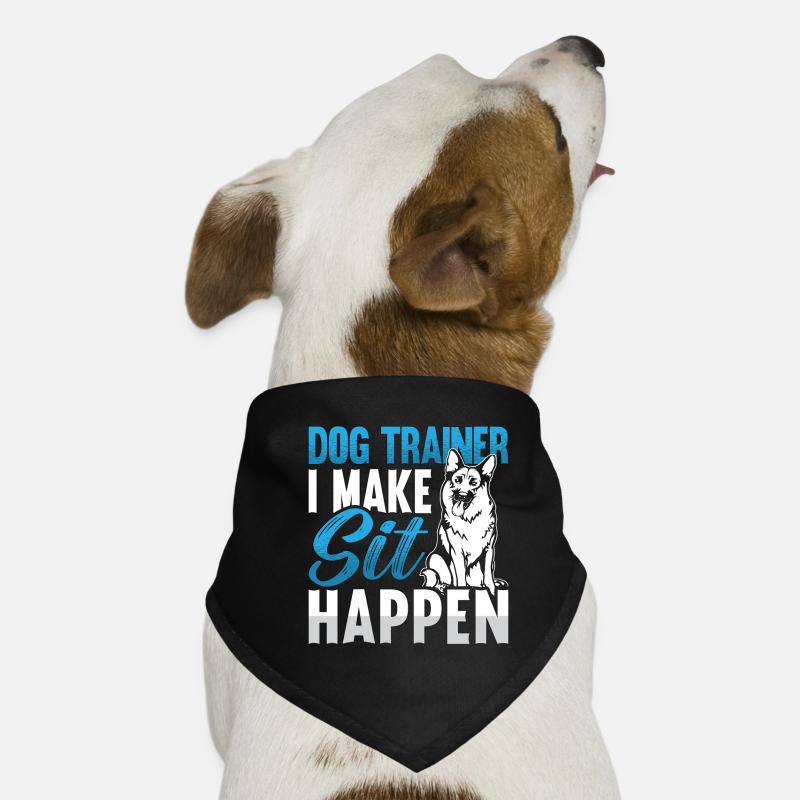Animal Trainer Dog Trainer I Make Sit Dog Training - Hunde-Bandana - Schwarz
