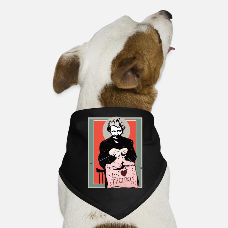 Techno Nähkunst Illustration Hunde-Bandana