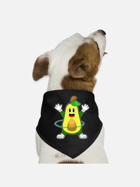 Gymnastique d’entraînement avec cerceau de fitness Avocado - Bandana pour chien - noir - Devant