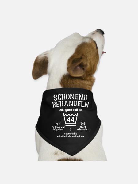 44. Geburtstag Schonend Behandeln 44 Teil Ist 44 - Hunde-Bandana - Schwarz - Vorne