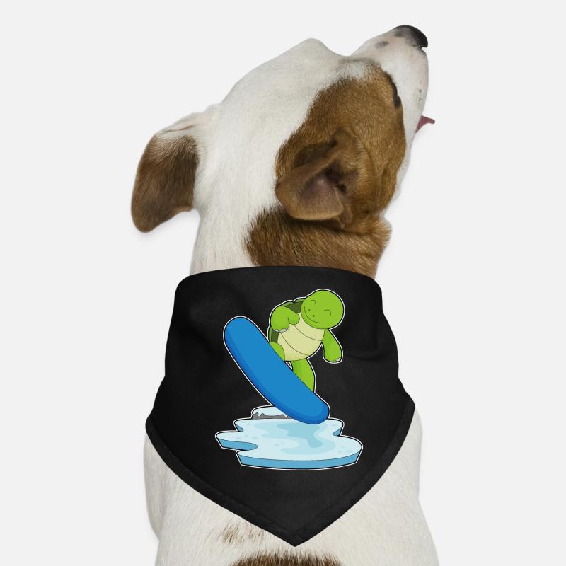 Turtle Snowboarder Snowboard Bandana pour chien