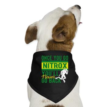 Einmal mit Nitrox getaucht, gibt es kein Zurück - Hunde-Bandana - Schwarz - Vorne
