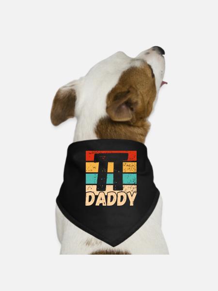 Pi Papa le jour de la fête des pères - Bandana pour chien - noir - Devant