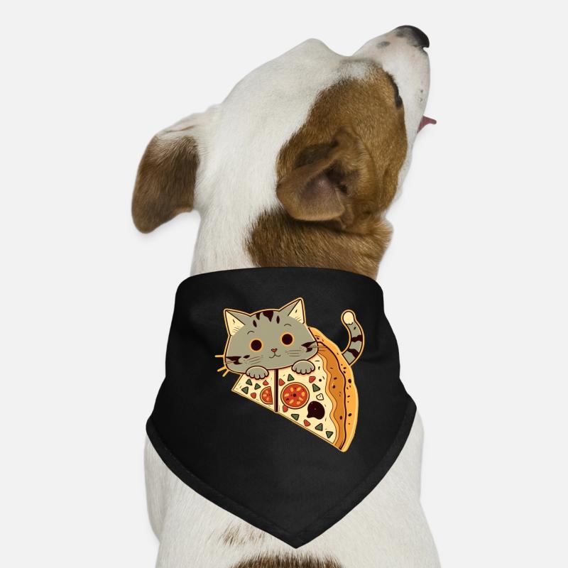 Pizza mit Katze Hunde-Bandana
