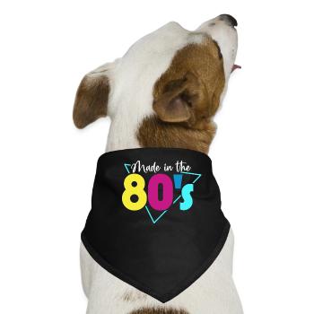 80er Die Musik der 80er - Hunde-Bandana - Schwarz - Vorne
