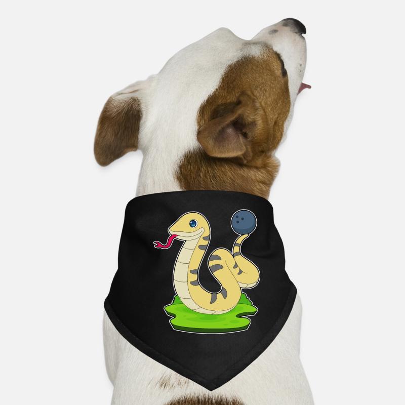 Schlange Bowling Bowlingkugel Hunde-Bandana