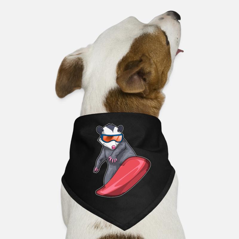 Possum Snowboarder Snowboard Dog Bandana