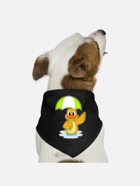 Duck Umbrella - Dog Bandana - black - Front