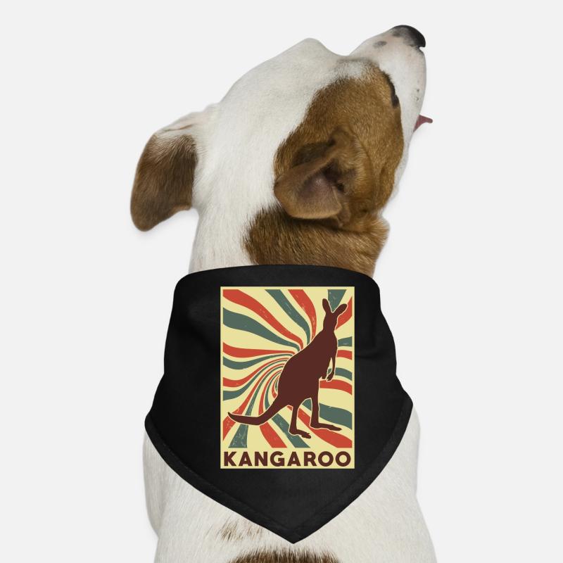 Kangaroo Retro Vintage Dog Bandana