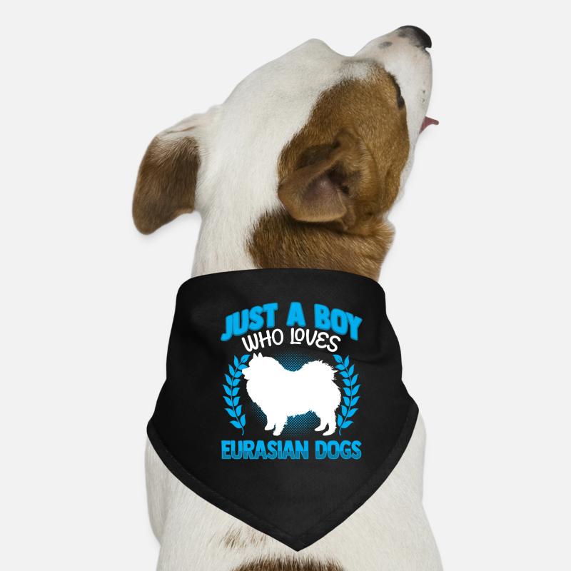 Boy who loves Eurasian Eurasian Spitz Dog Bandana