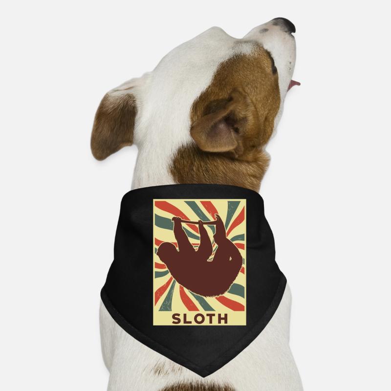 Sloth Retro Vintage Dog Bandana