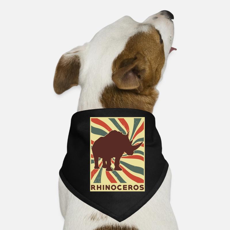 Nashorn Retro Vintage Hunde-Bandana