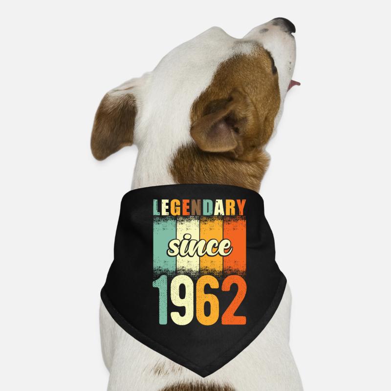 Legendär Seit 1962 Retro Vintage Geburtstag Hunde-Bandana