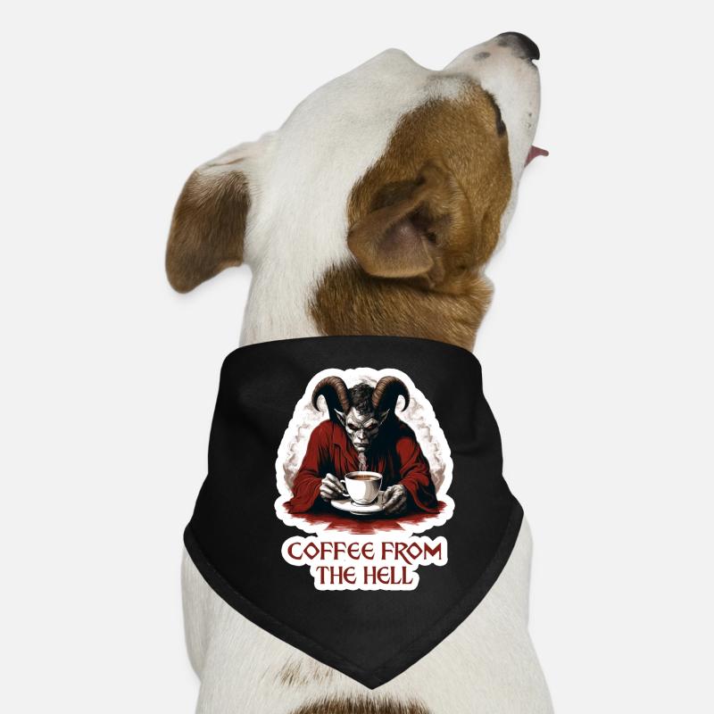 Coffee Straight From Hell Funny Shirt Dog Bandana