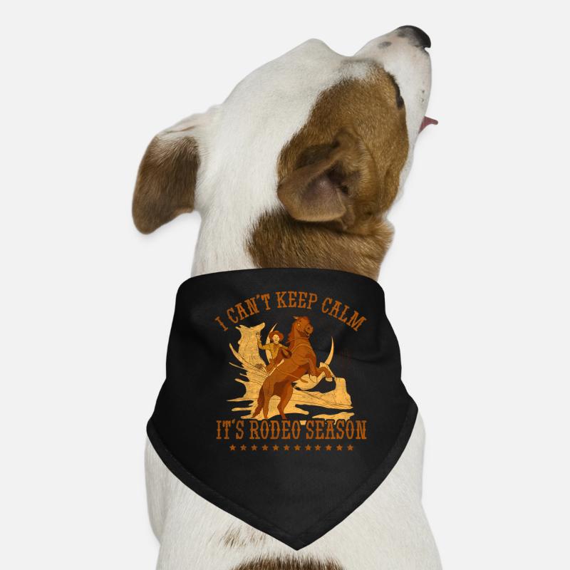 Je ne peux pas garder mon calme - C’est la saison du rodéo Rodeo Cowboy Bandana pour chien