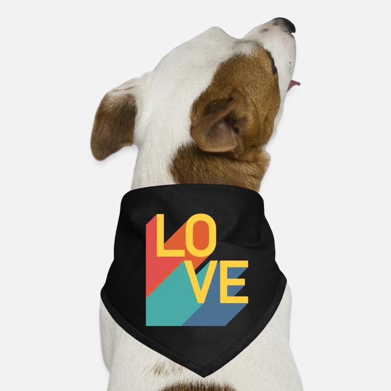 AMOUR - Rétro Bandana pour chien