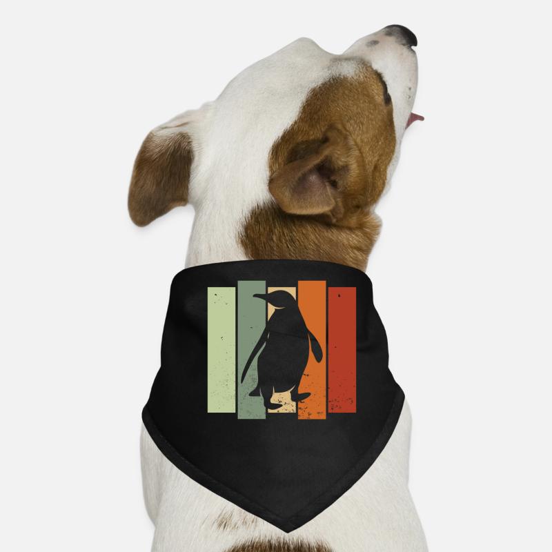Pingouin Rétro Animal Penguin Lover Antarctique Bandana pour chien