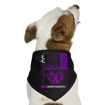 Demenz-Shirt, Ich werde mich für Sie an Demenz erinnern - Hunde-Bandana - Schwarz - Vorne