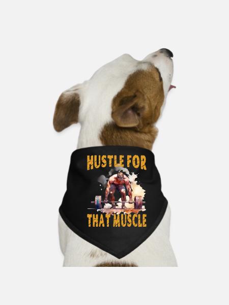 Se démener pour ce muscle - Bandana pour chien - noir - Devant