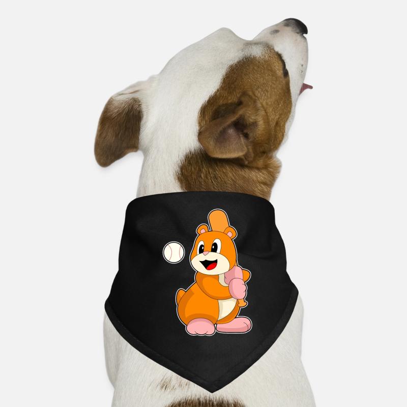 Hamster Baseball Batte de baseball Sport Bandana pour chien