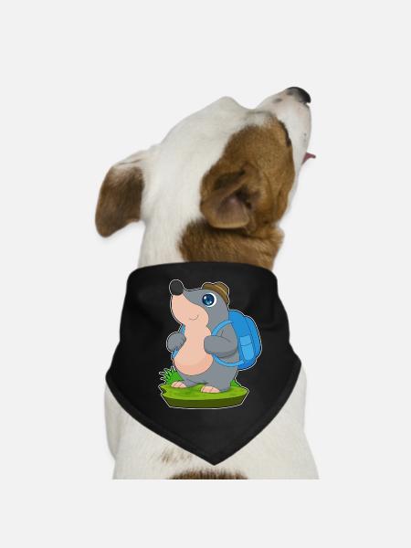 Maulwurf Wanderer Rucksack Wandern - Hunde-Bandana - Schwarz - Vorne