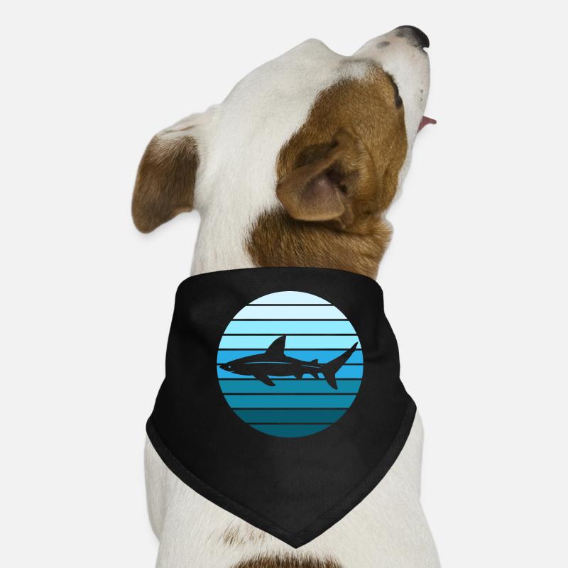 Shark Retro Sunset Surfer Dog Bandana